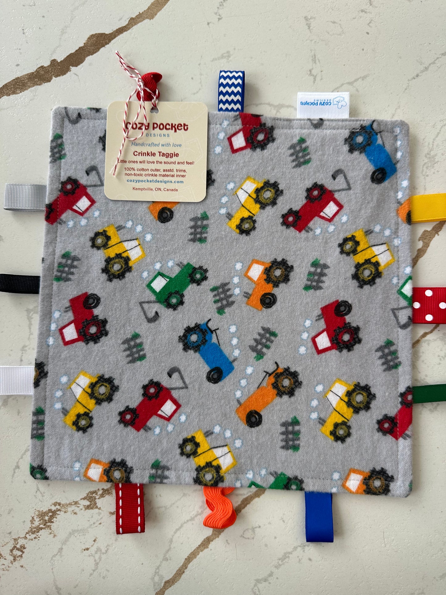 Cozy Pocket Designs Crinkle Taggie