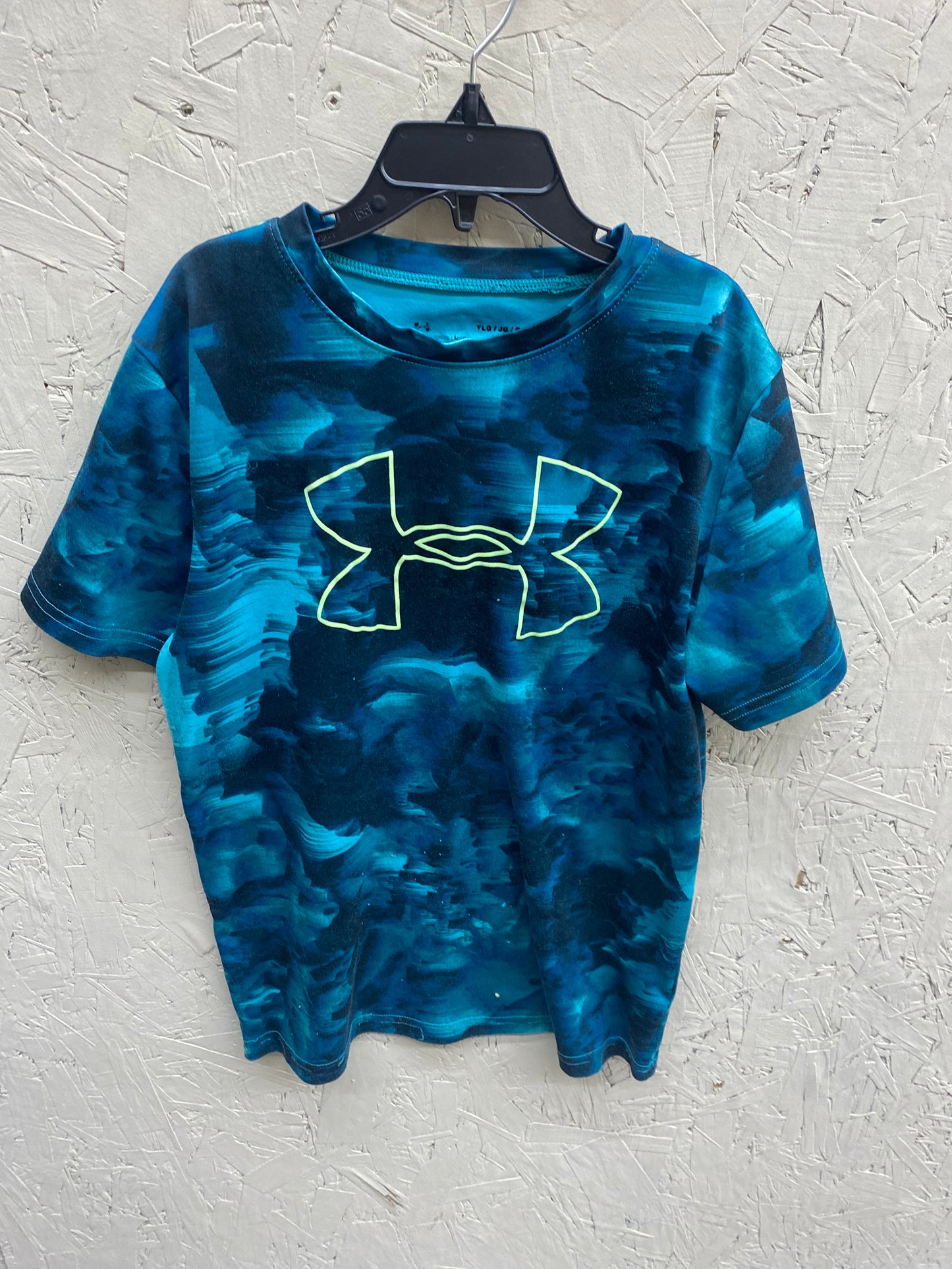 EUC under armour YLG teal SS t-shirt