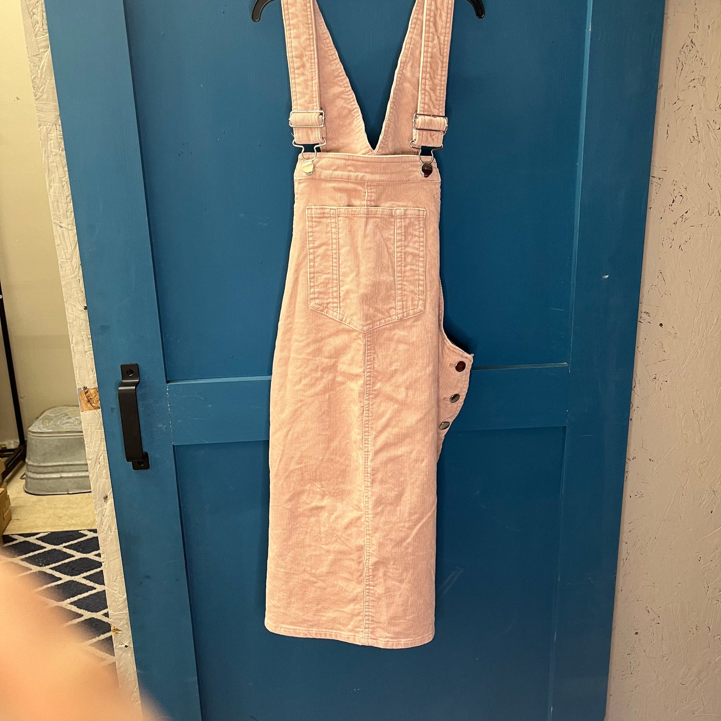 EUC H&M Small Pink Corduroy Overall Dress