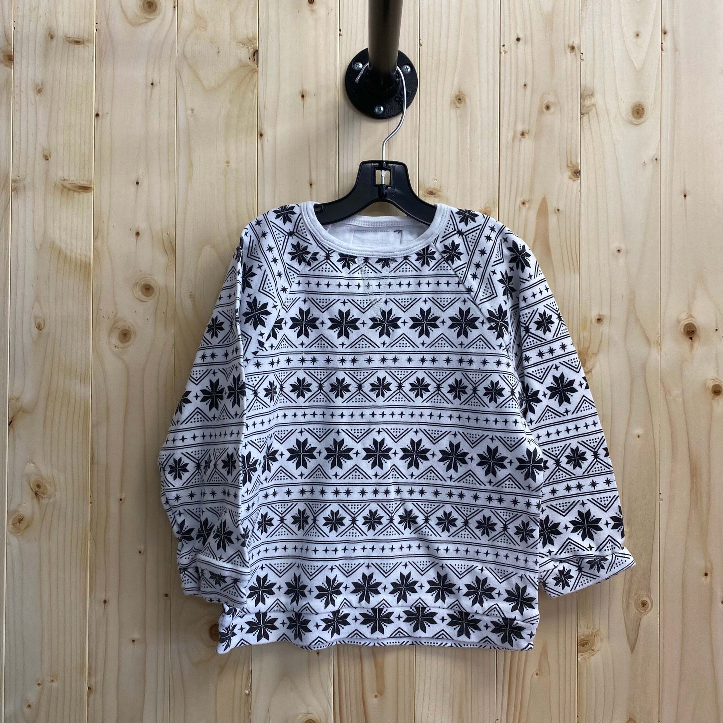Modern Burlap 4/5T Black and White Sweatshirt