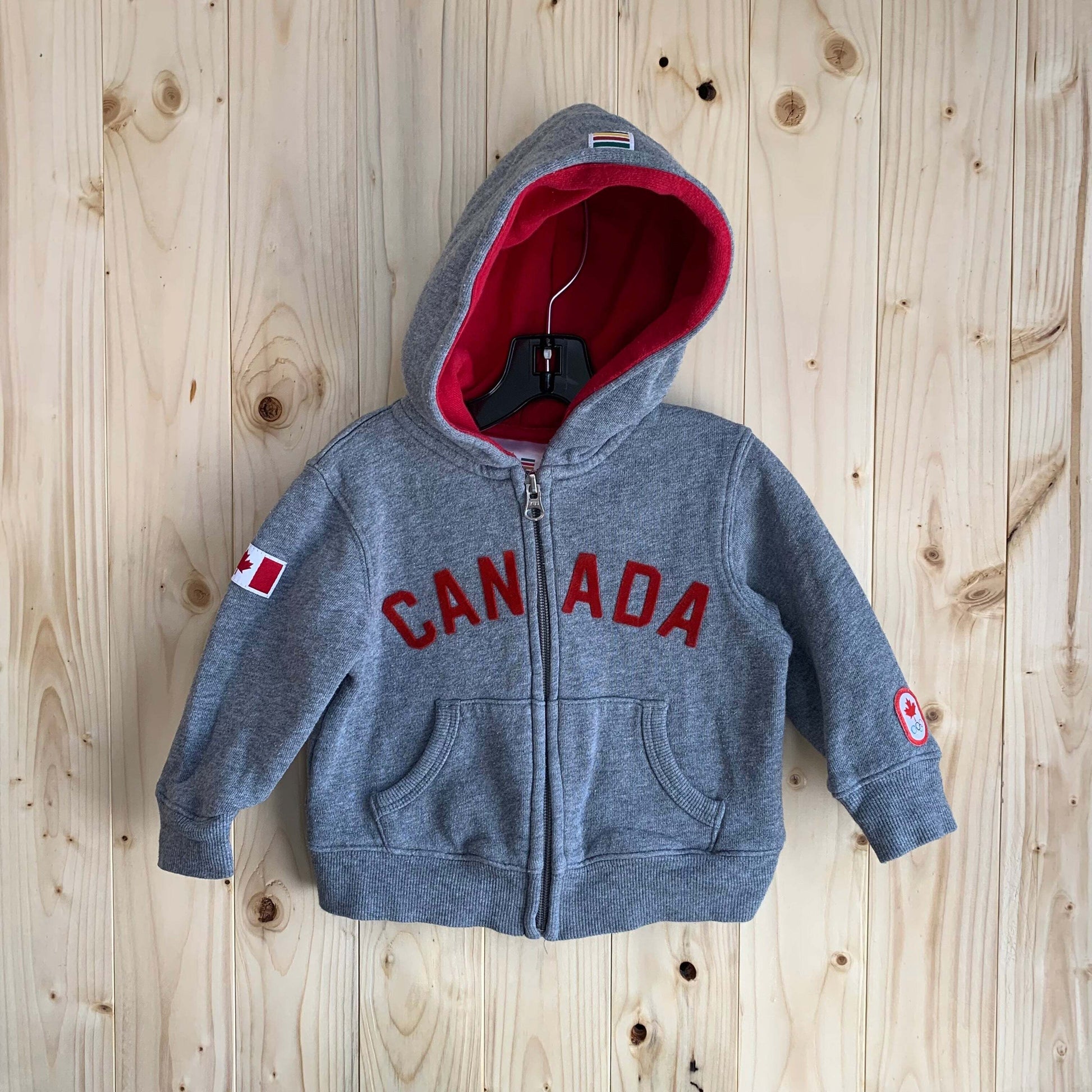 Hudson Bay 6-12M Grey/Red “Canada” Hoodie