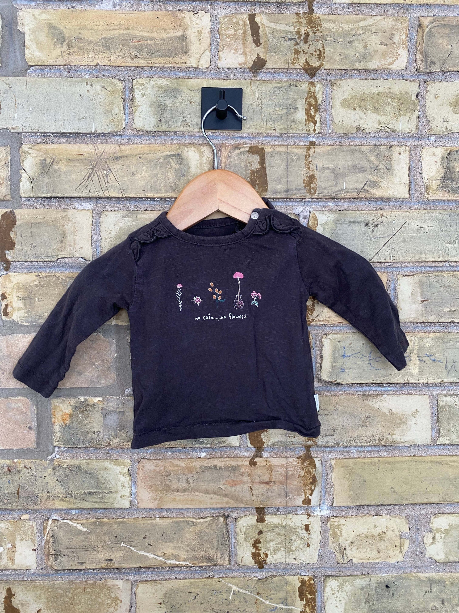 Noppies 56(1-2M) 2 Piece Set Grey LS T-Shirt & Coral Pants