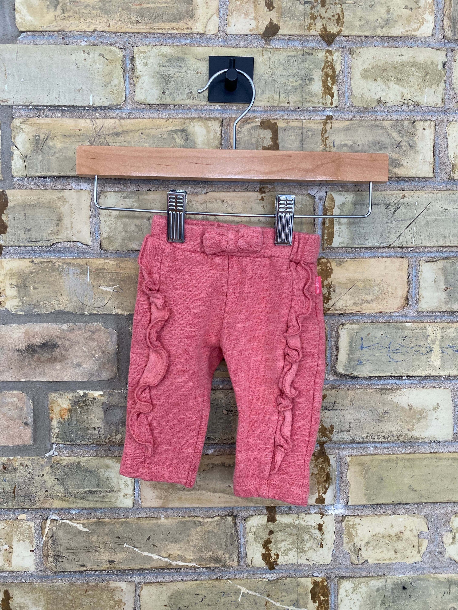 Noppies 56(1-2M) 2 Piece Set Grey LS T-Shirt & Coral Pants