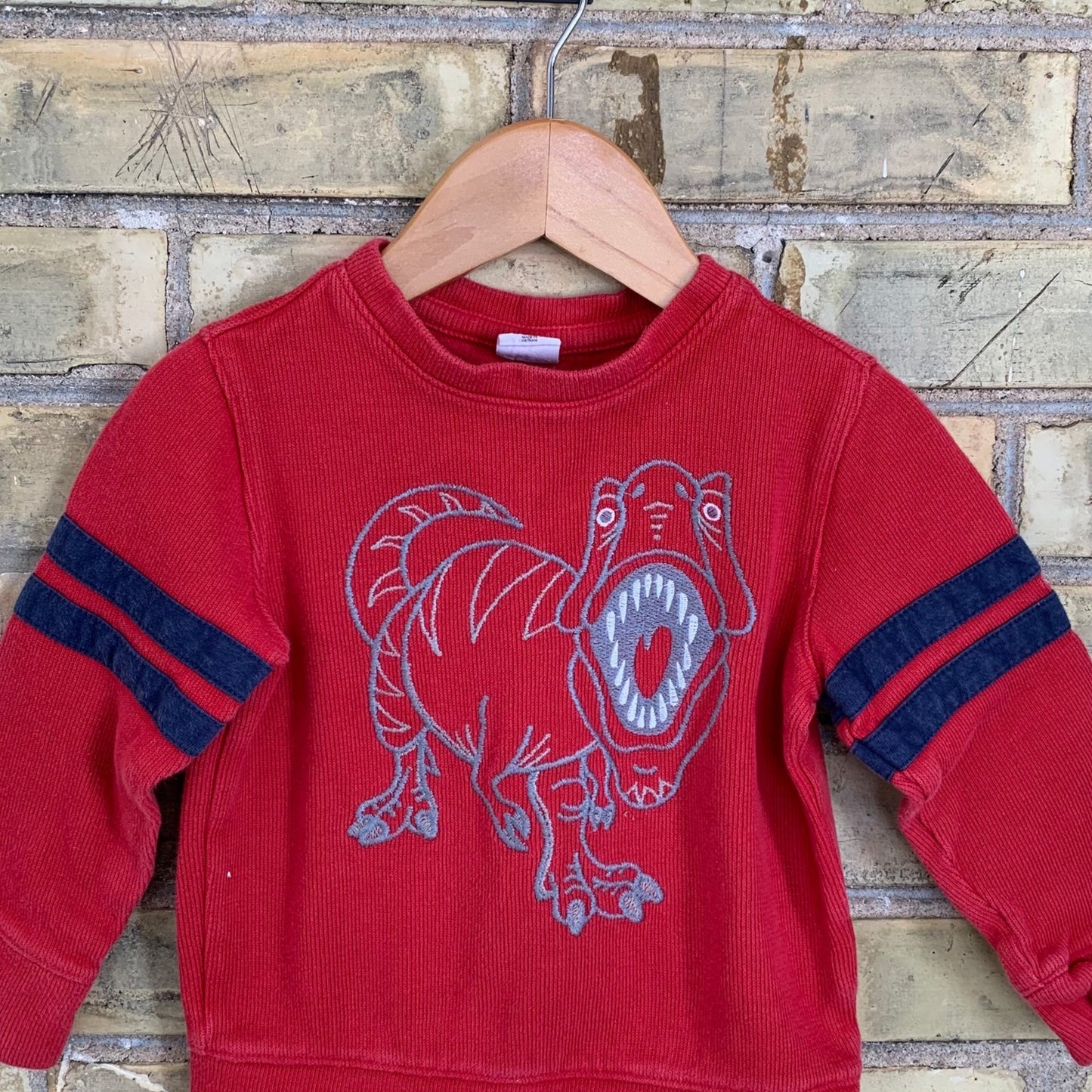 Gap 3T Red Dinosaur Knit Sweater