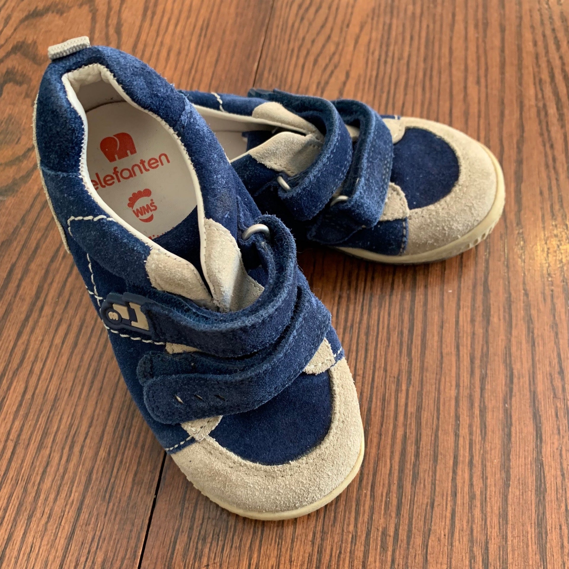 Elefanten 23 (14cm/Size 7) Tan & Blue Shoes