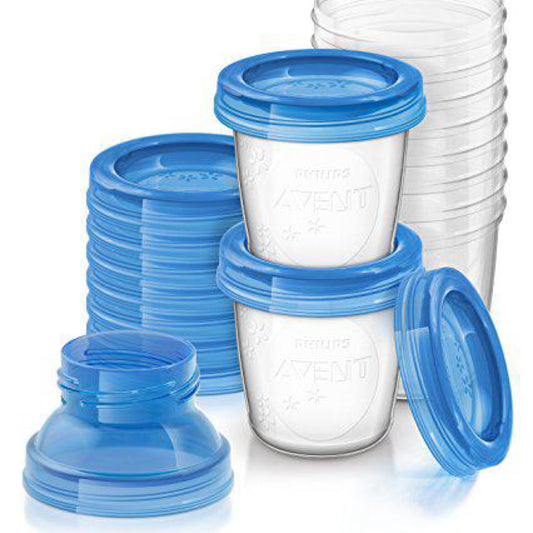 Philips Avent Breast Milk Storage Cups and Lids, 10 6oz Containers