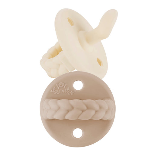 Itzy Ritzy Sweetie Soother - Orthodontic - Toast and Buttercream