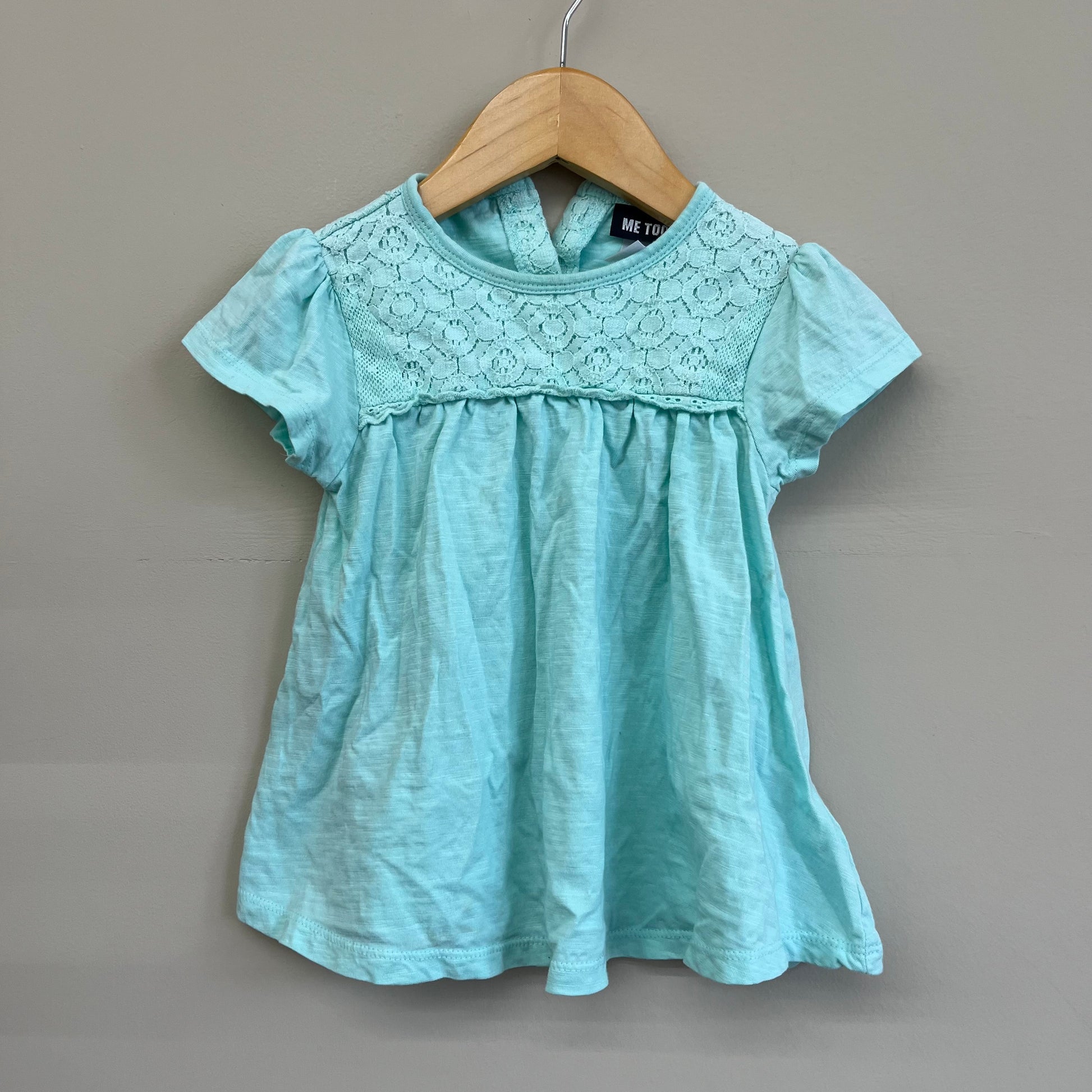 VGUC Me Too 2T mint blue T-shirt