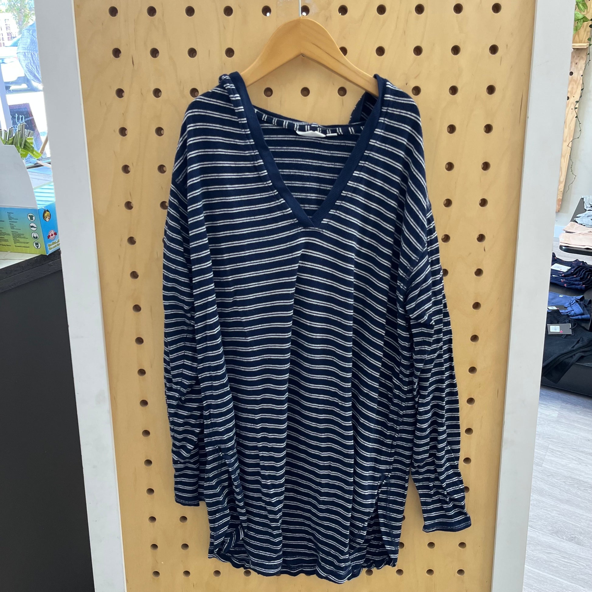 EUC Thyme XL Navy/White Striped PJ Set