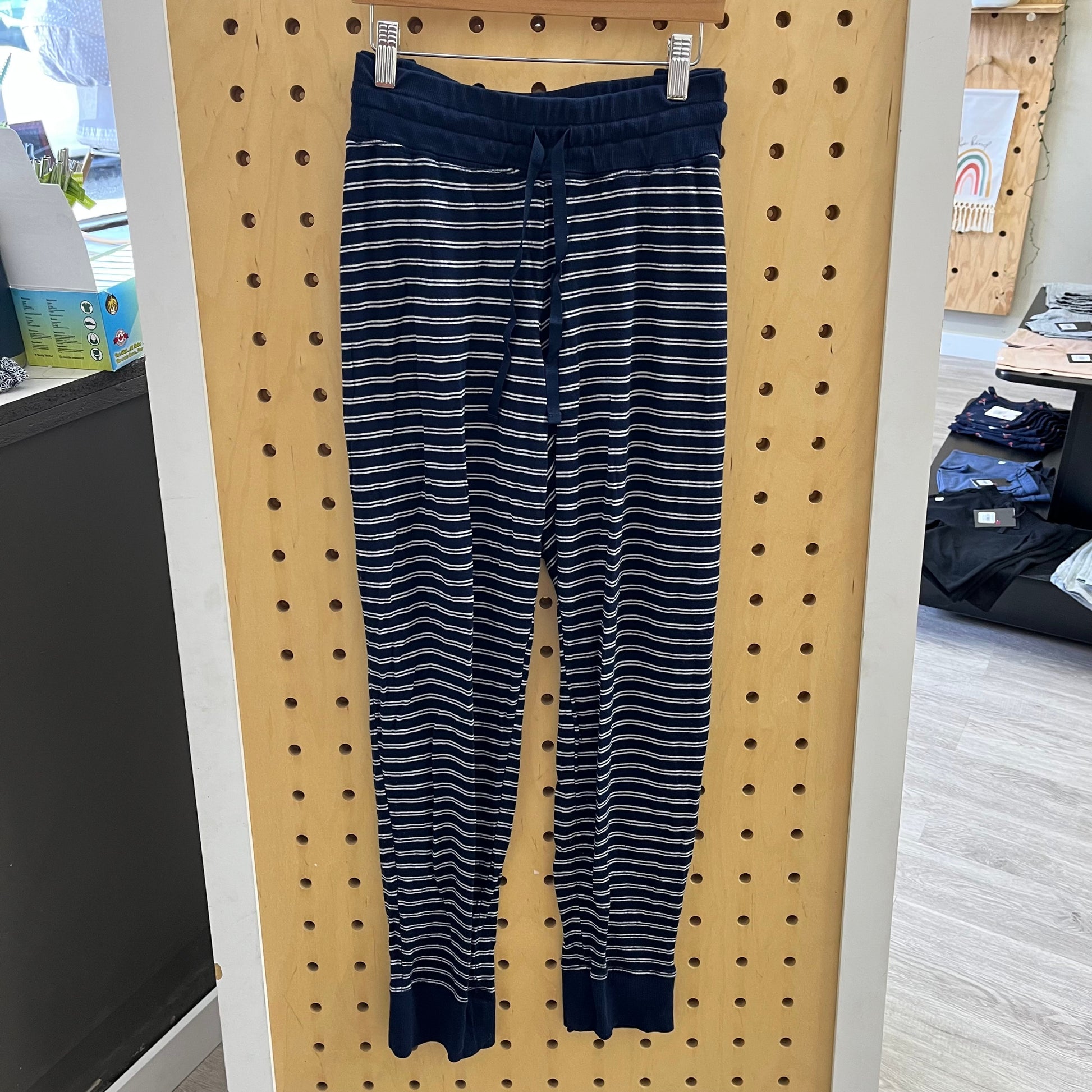 EUC Thyme XL Navy/White Striped PJ Set